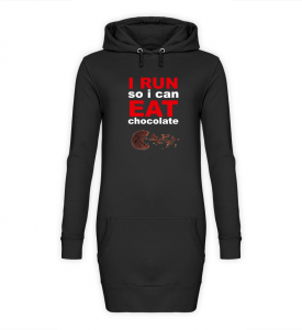 Schwarz Hoodiekleid